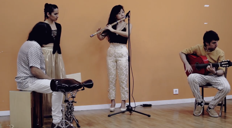 "Lara Wong Trio with special guest Karen Lugo" - screen shot 2022 Victoria Flamenco Festival